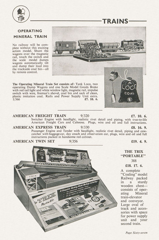 Bassett-Lowke Model Railways Gauge 0 and Gauge 00 catalog 1954