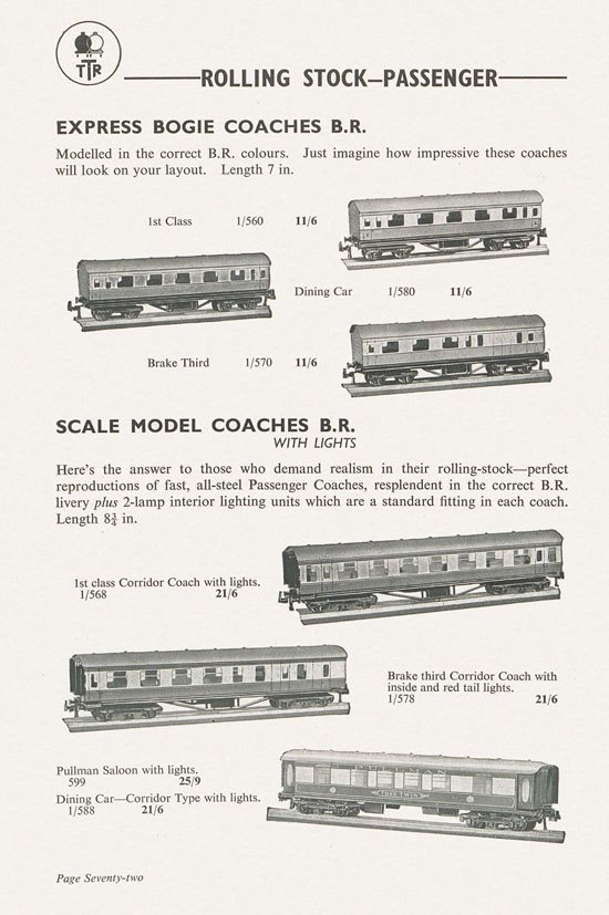 Bassett-Lowke Model Railways Gauge 0 and Gauge 00 catalog 1954