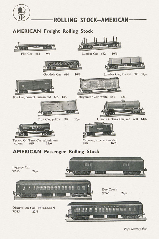 Bassett-Lowke Model Railways Gauge 0 and Gauge 00 catalog 1954