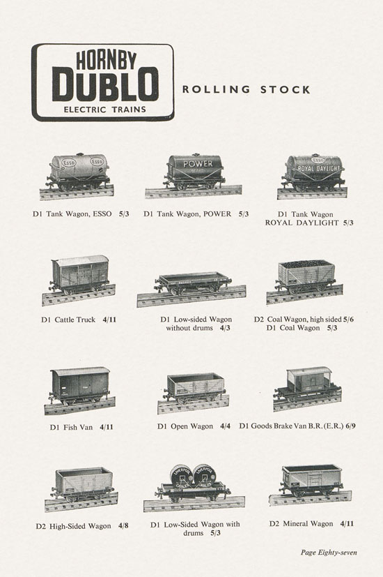 Bassett-Lowke Model Railways Gauge 0 and Gauge 00 catalog 1954