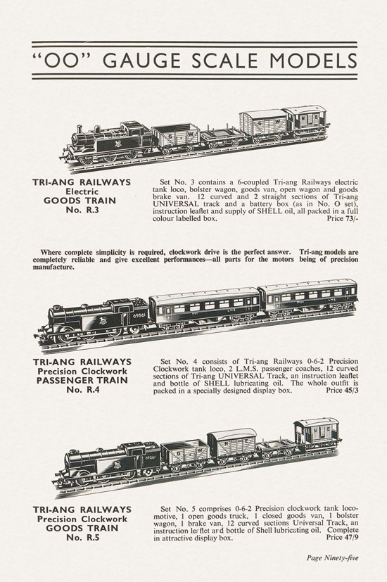 Bassett-Lowke Model Railways Gauge 0 and Gauge 00 catalog 1954