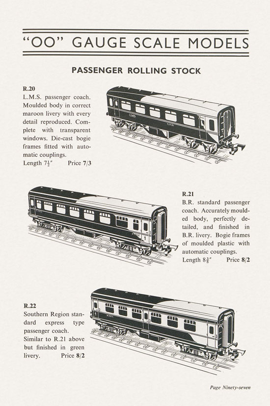 Bassett-Lowke Model Railways Gauge 0 and Gauge 00 catalog 1954