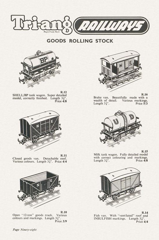 Bassett-Lowke Model Railways Gauge 0 and Gauge 00 catalog 1954