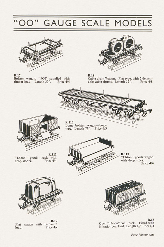 Bassett-Lowke Model Railways Gauge 0 and Gauge 00 catalog 1954