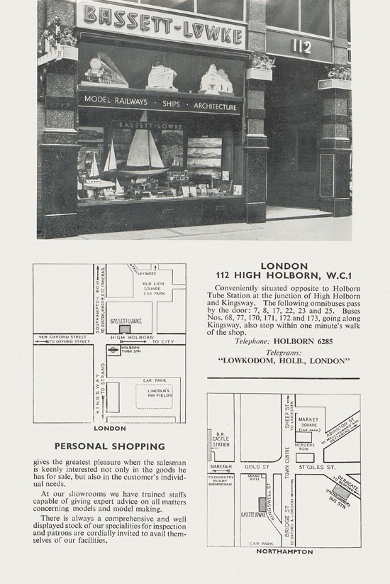 Bassett-Lowke Model Railway and Engineering catalogue 1959