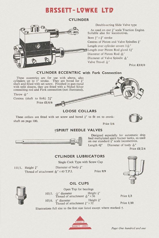 Bassett-Lowke Model Railway and Engineering catalogue 1959