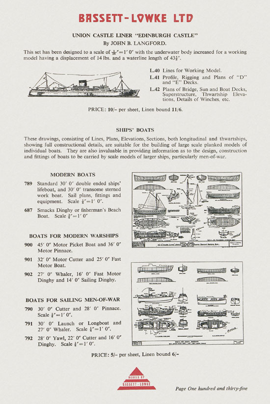 Bassett-Lowke Model Railway and Engineering catalogue 1959