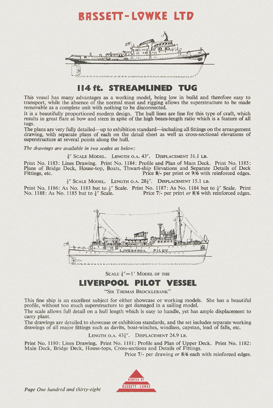 Bassett-Lowke Model Railway and Engineering catalogue 1959