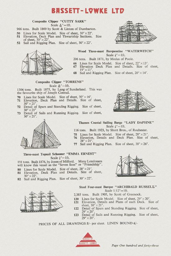 Bassett-Lowke Model Railway and Engineering catalogue 1959