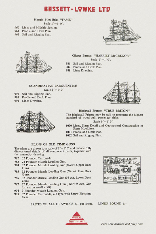 Bassett-Lowke Model Railway and Engineering catalogue 1959