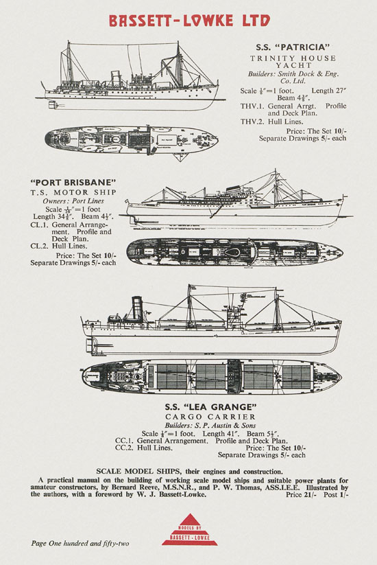 Bassett-Lowke Model Railway and Engineering catalogue 1959