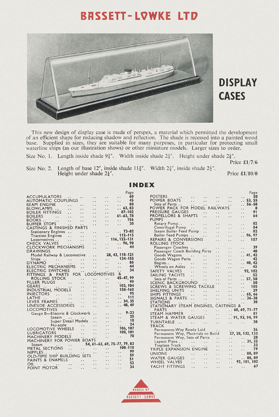 Bassett-Lowke Model Railway and Engineering catalogue 1959