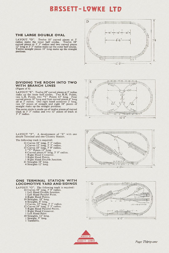 Bassett-Lowke Model Railway and Engineering catalogue 1959