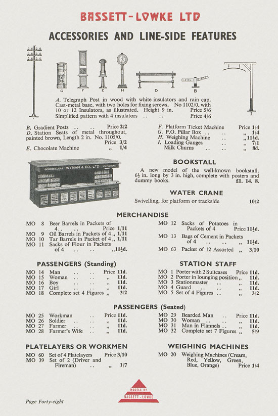 Bassett-Lowke Model Railway and Engineering catalogue 1959