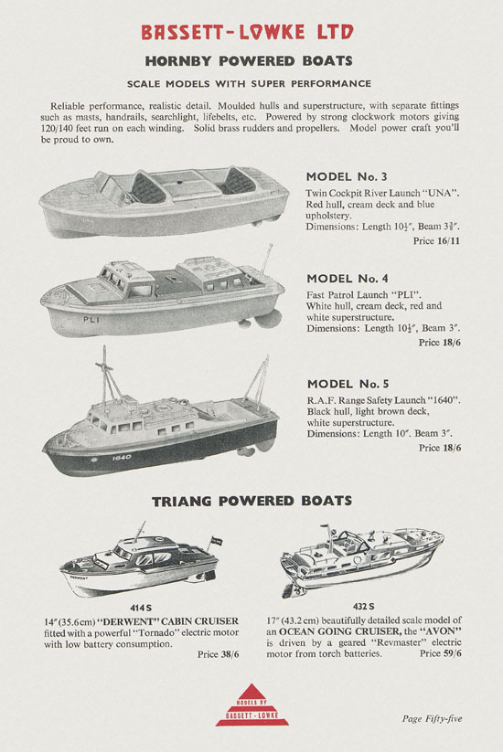 Bassett-Lowke Model Railway and Engineering catalogue 1959