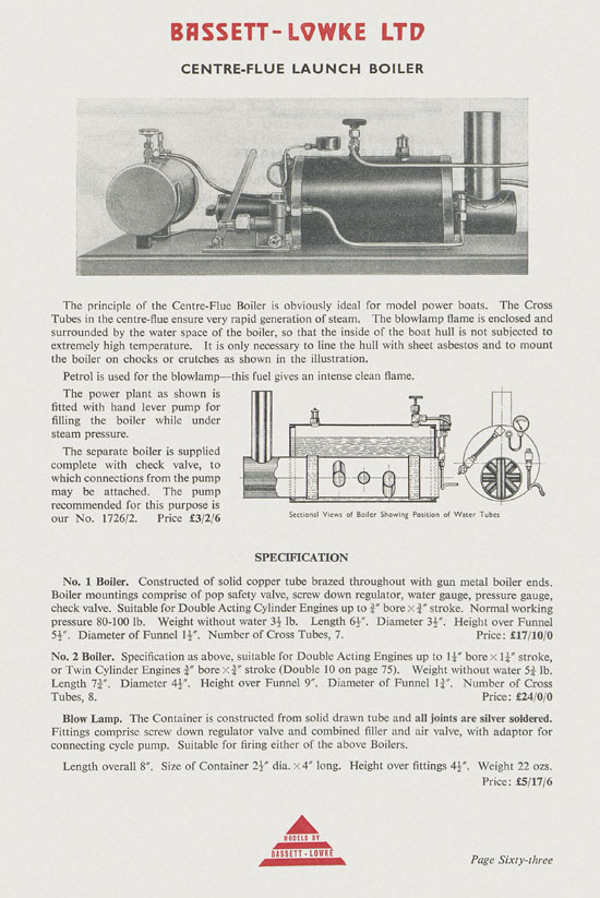 Bassett-Lowke Model Railway and Engineering catalogue 1959