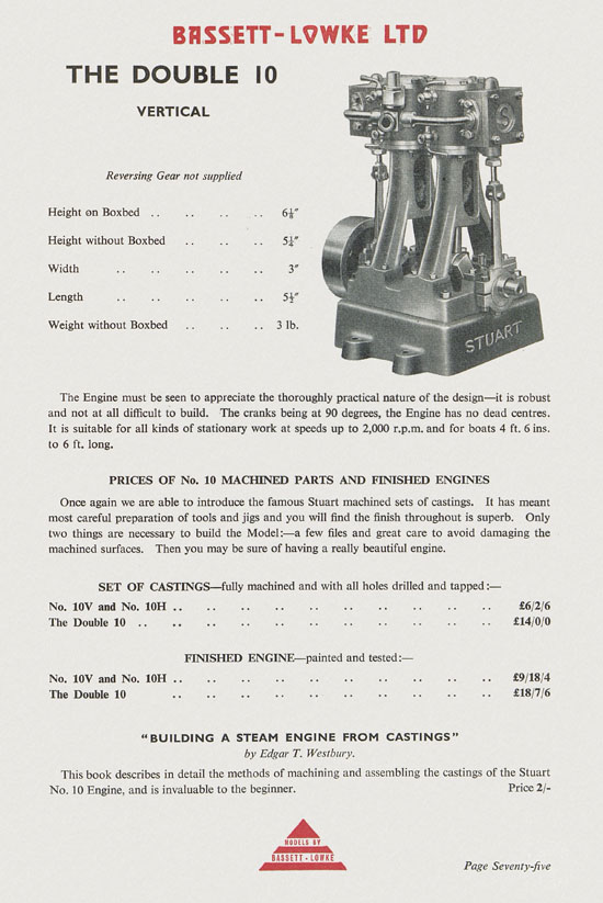 Bassett-Lowke Model Railway and Engineering catalogue 1959