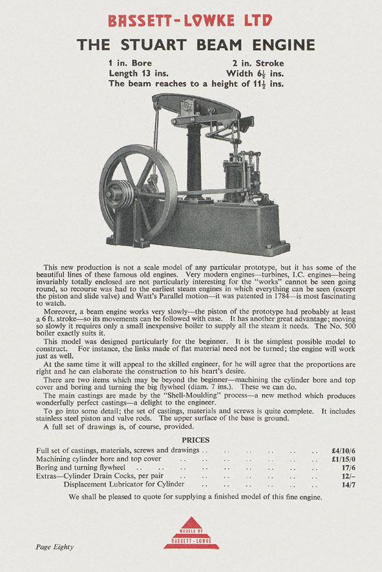 Bassett-Lowke Model Railway and Engineering catalogue 1959