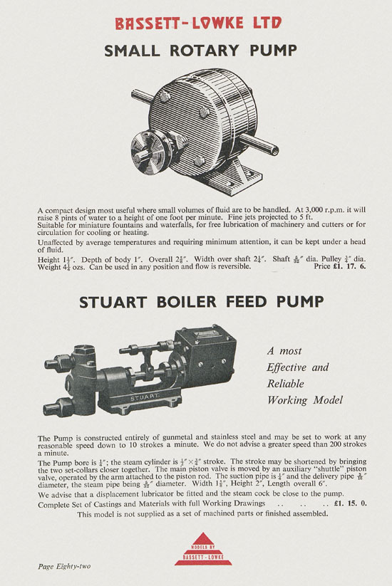 Bassett-Lowke Model Railway and Engineering catalogue 1959