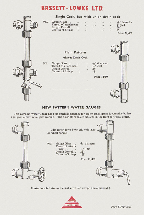 Bassett-Lowke Model Railway and Engineering catalogue 1959
