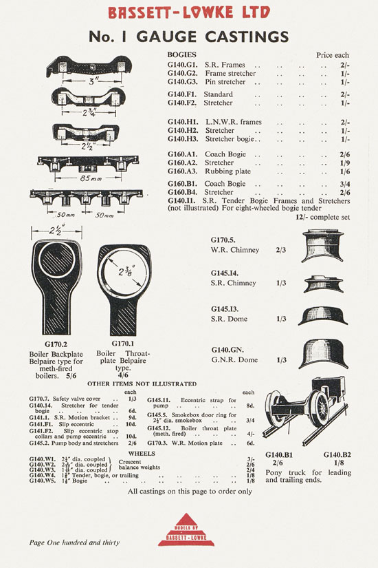 Bassett-Lowke catalogue 1960