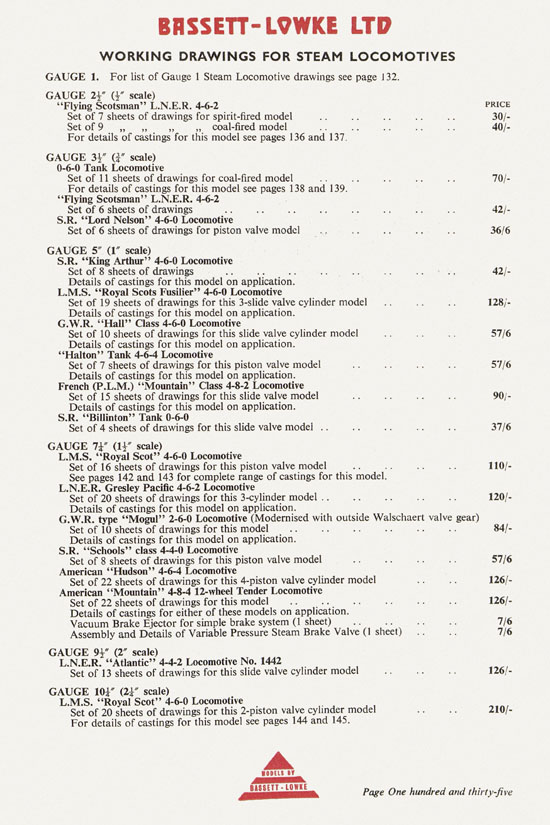 Bassett-Lowke catalogue 1960