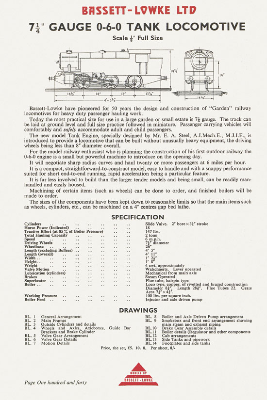 Bassett-Lowke catalogue 1960