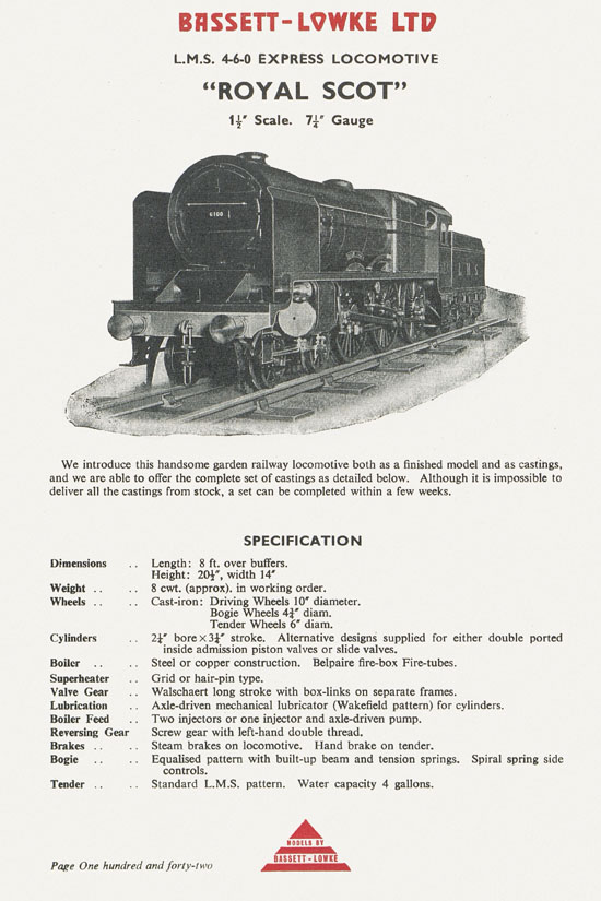 Bassett-Lowke catalogue 1960