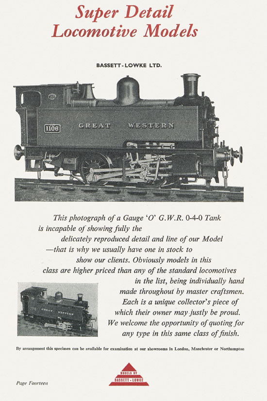 Bassett-Lowke catalogue 1960