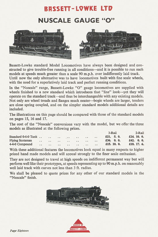 Bassett-Lowke catalogue 1960