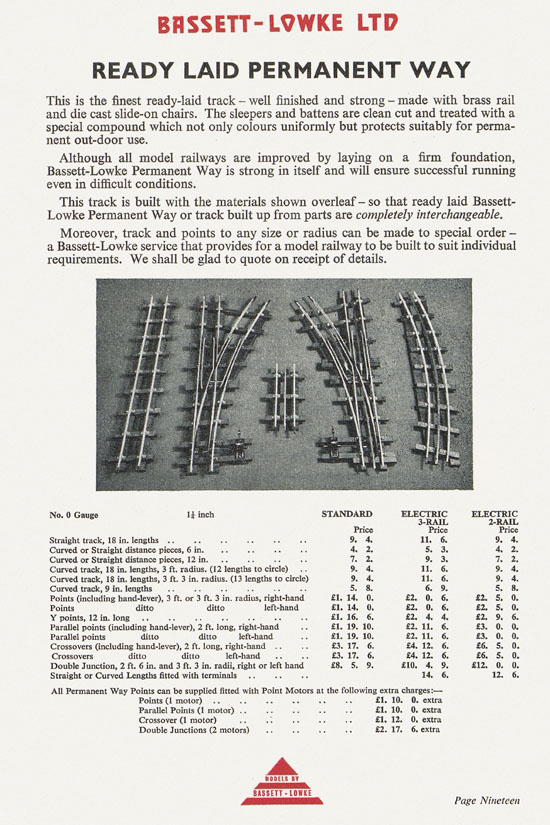 Bassett-Lowke catalogue 1960