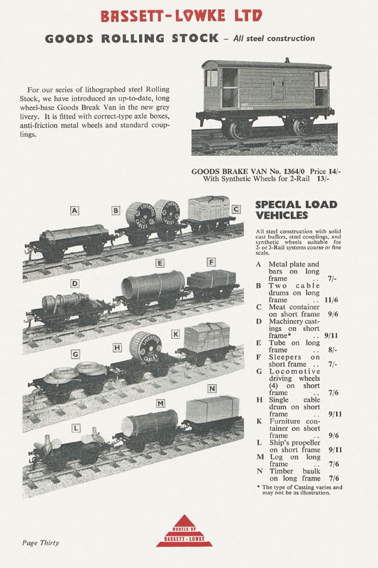 Bassett-Lowke catalogue 1960