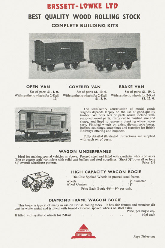 Bassett-Lowke catalogue 1960