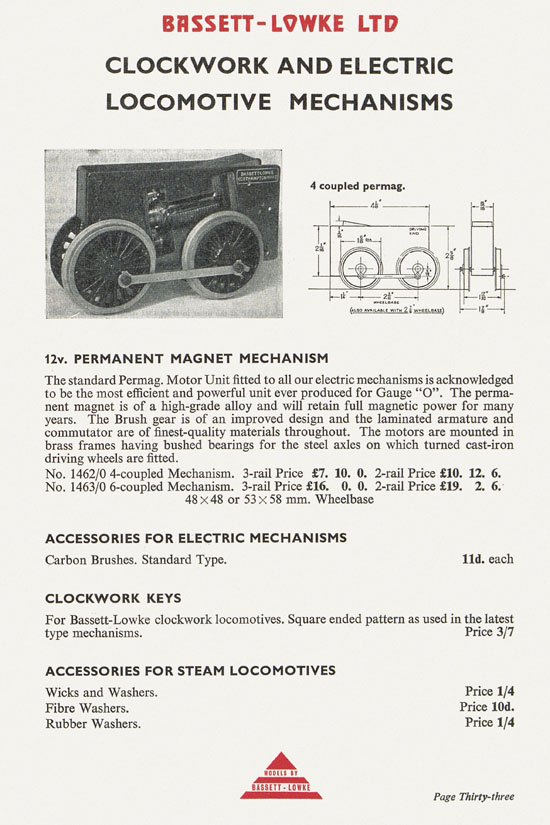 Bassett-Lowke catalogue 1960