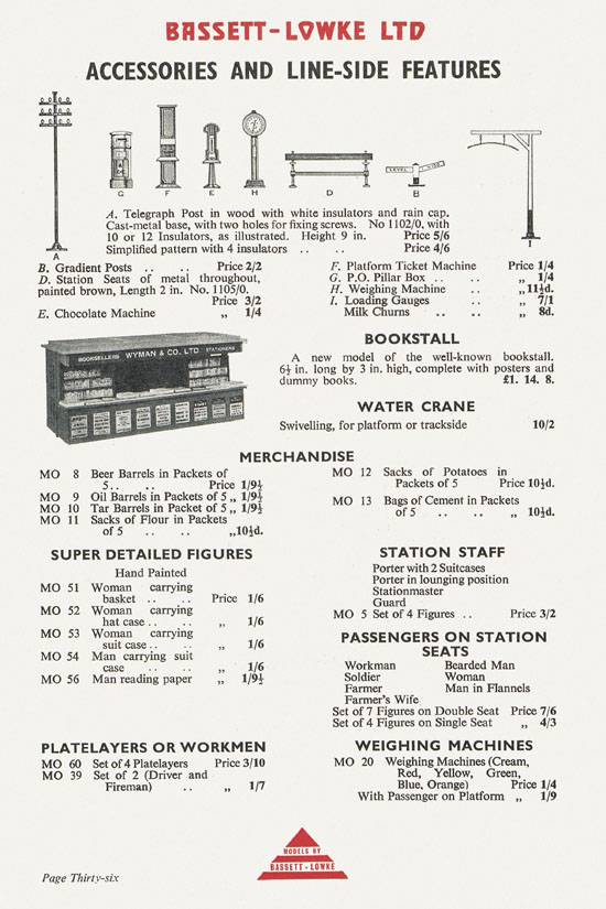 Bassett-Lowke catalogue 1960