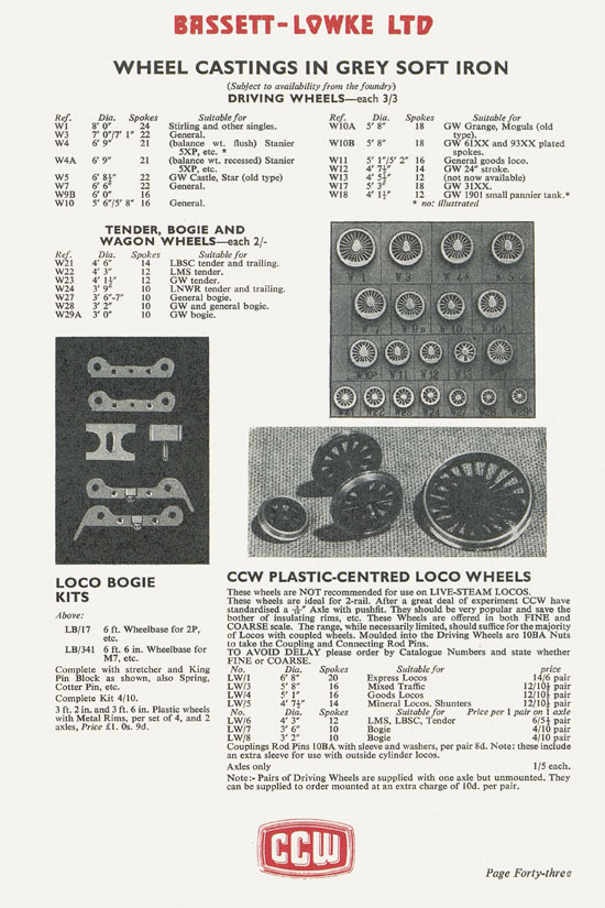 Bassett-Lowke catalogue 1960