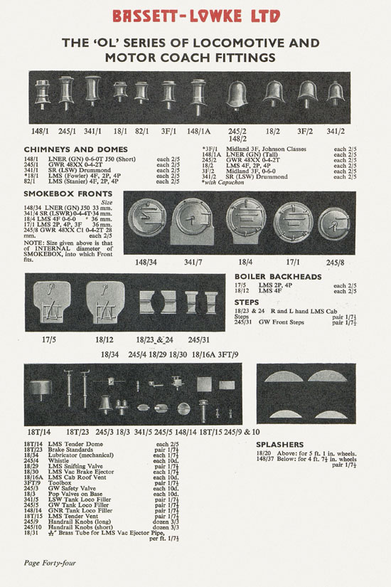 Bassett-Lowke catalogue 1960