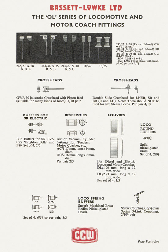 Bassett-Lowke catalogue 1960