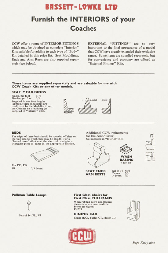 Bassett-Lowke catalogue 1960