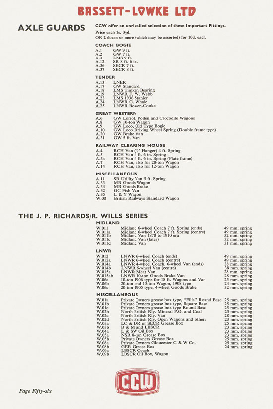 Bassett-Lowke catalogue 1960