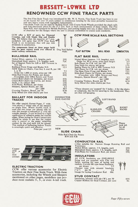 Bassett-Lowke catalogue 1960