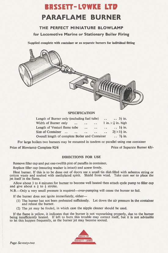 Bassett-Lowke catalogue 1960