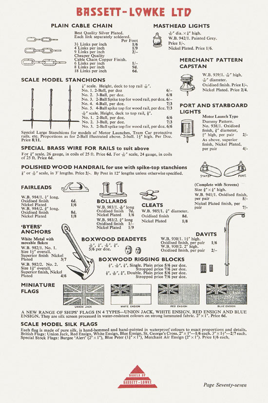 Bassett-Lowke catalogue 1960