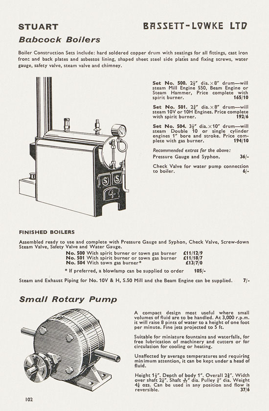 Bassett-Lowke catalogue 1962