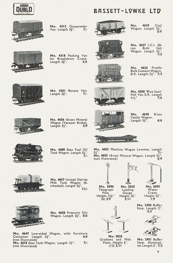 Bassett-Lowke catalogue 1962