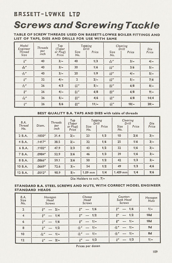 Bassett-Lowke catalogue 1962