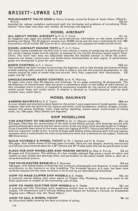 Bassett-Lowke catalogue 1962