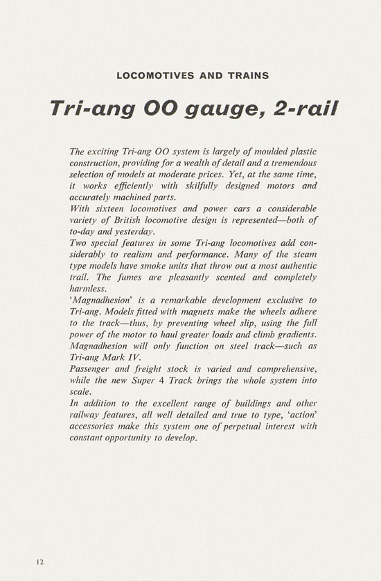 Bassett-Lowke catalogue 1962