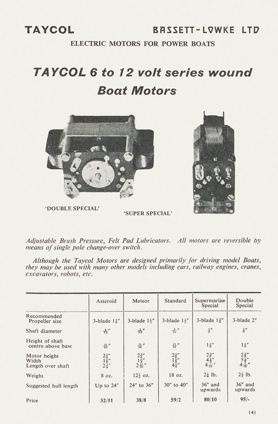 Bassett-Lowke catalogue 1962