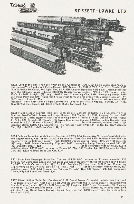 Bassett-Lowke catalogue 1962